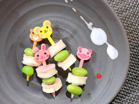 キャラ弁 枝豆ハムチーズ 春色お弁当おかず レシピ 作り方 By ラムちゃん1224 楽天レシピ キャラ弁 枝豆ハムチーズ 春色お弁当おかず レシピ 作り方 By ラムちゃん1224 楽天レシピ